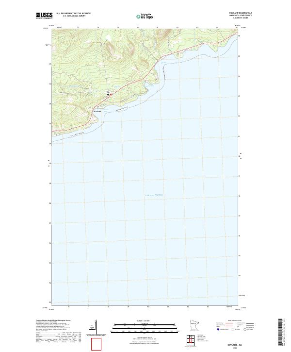 Hovland, MN — USGS 7.5-minute topo (2022)