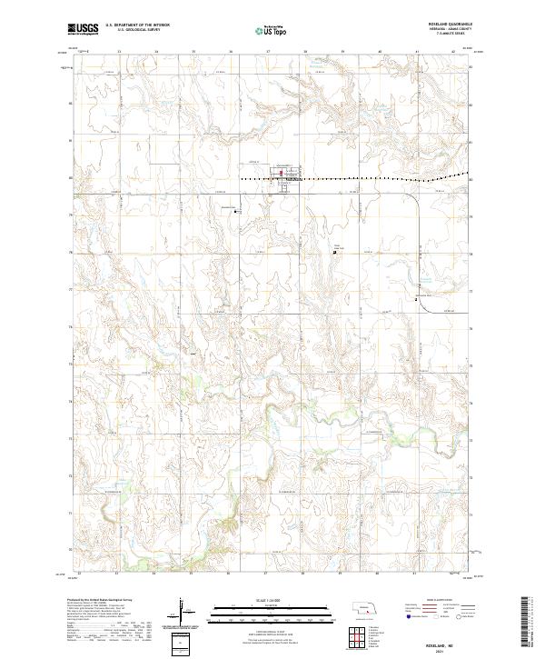 Roseland, NE — USGS 7.5-minute topo (2021)