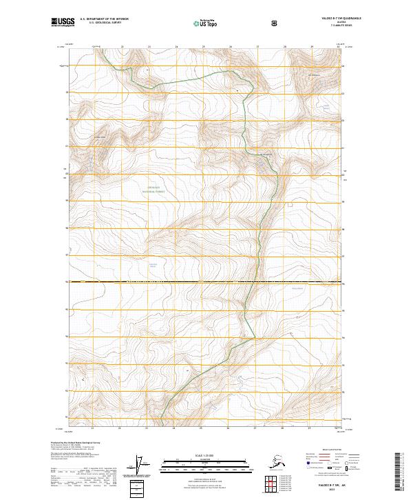 Valdez B-7 SW, AK — USGS 7.5-minute topo (2023)