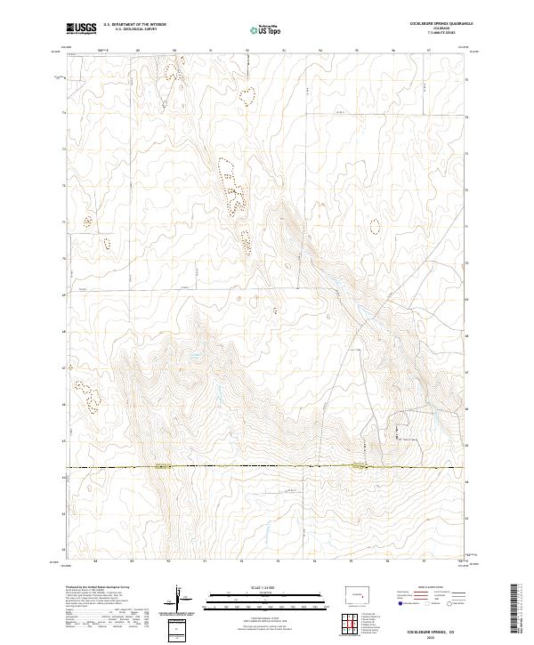 Cockleburr Springs, CO — USGS 7.5-minute topo (2022)