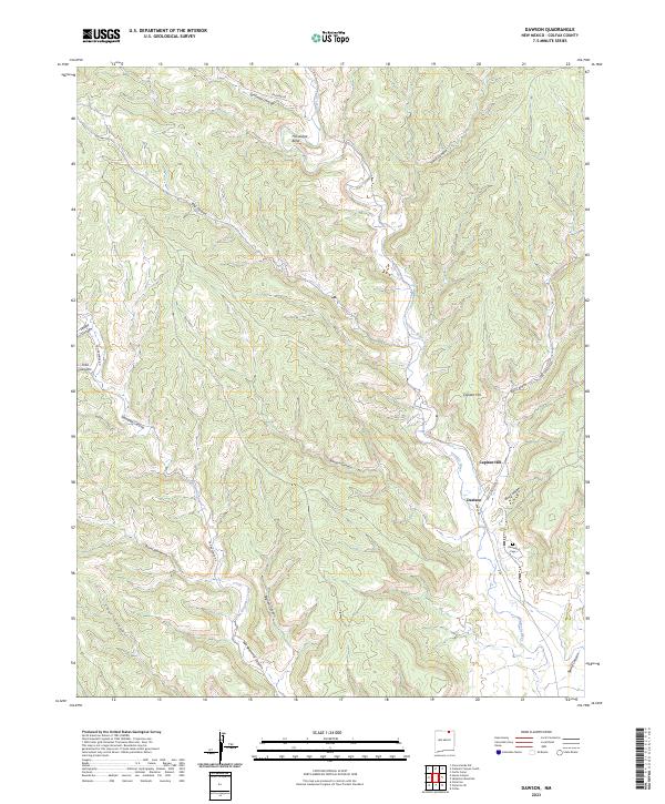 Dawson, NM — USGS 7.5-minute topo (2023)