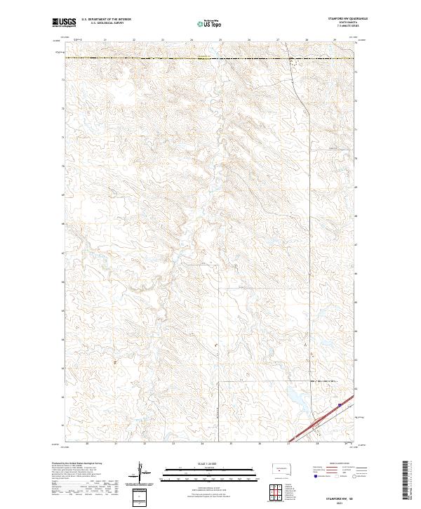 Stamford NW, SD — USGS 7.5-minute topo (2021)