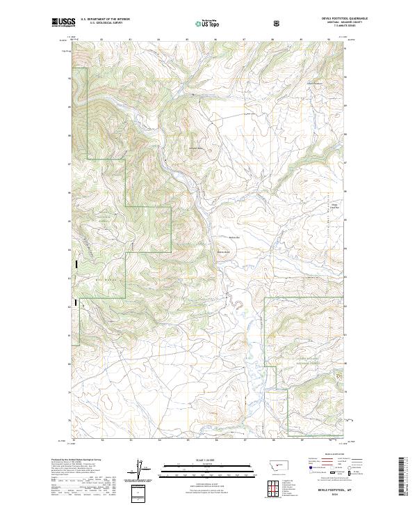 Devils Footstool, MT — USGS 7.5-minute topo (2024)