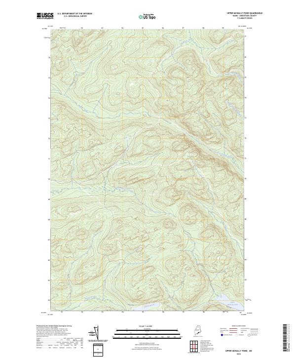 Upper McNally Pond, ME — USGS 7.5-minute topo (2024)