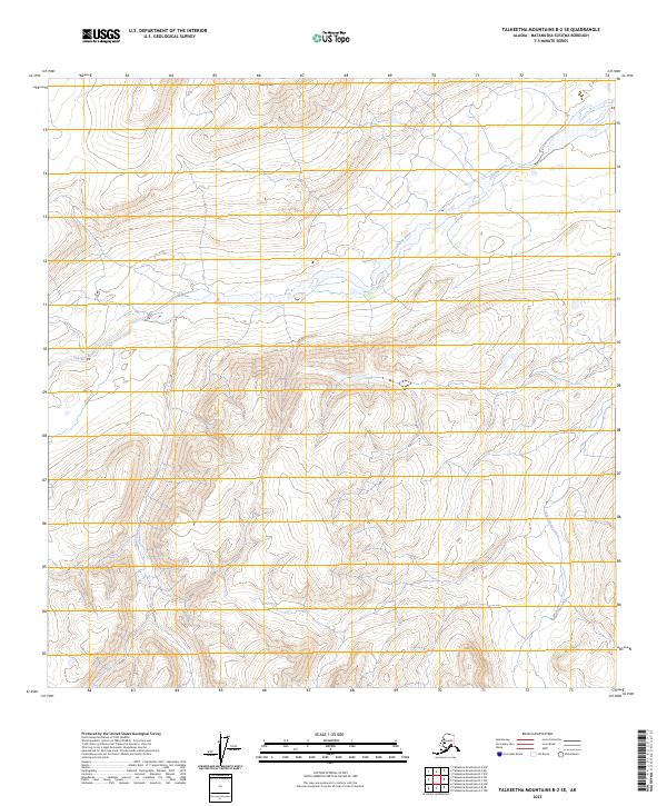 Talkeetna Mountains B-2 SE, AK — USGS 7.5-minute topo (2023)
