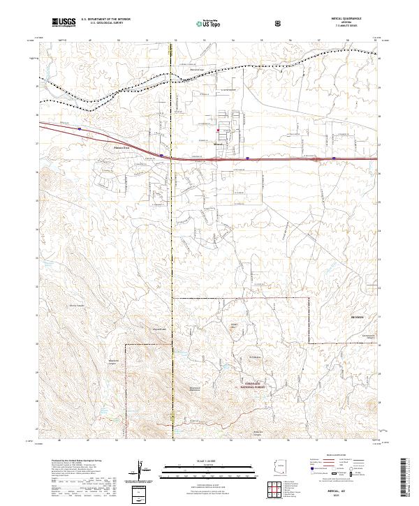 Mescal, AZ — USGS 7.5-minute topo (2021)