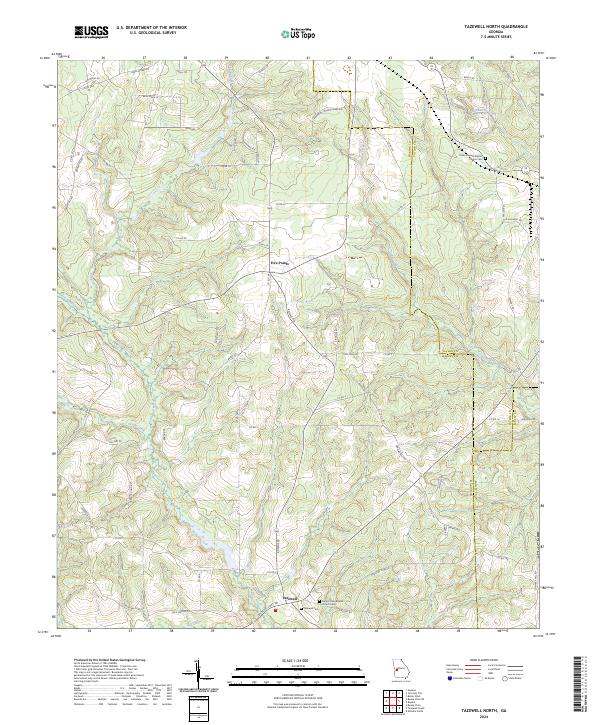 Tazewell North, GA — USGS 7.5-minute topo (2024)
