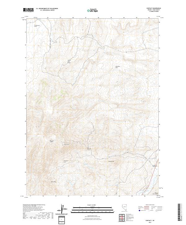 Contact, NV — USGS 7.5-minute topo (2021)