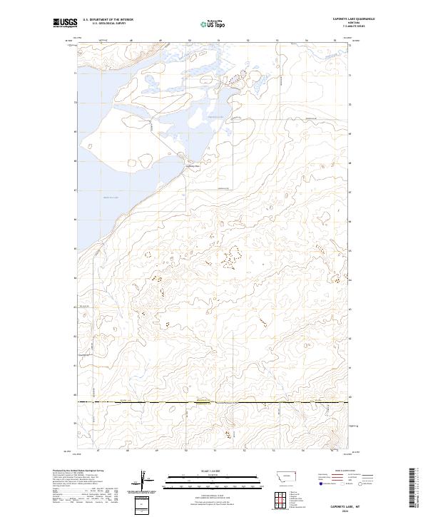 Capeneys Lake, MT — USGS 7.5-minute topo (2024)