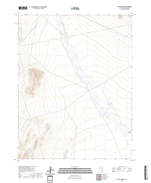 Coyote Spring, NV — USGS 7.5-minute topo (2021)