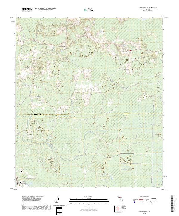 Greenville SE, FL — USGS 7.5-minute topo (2024)