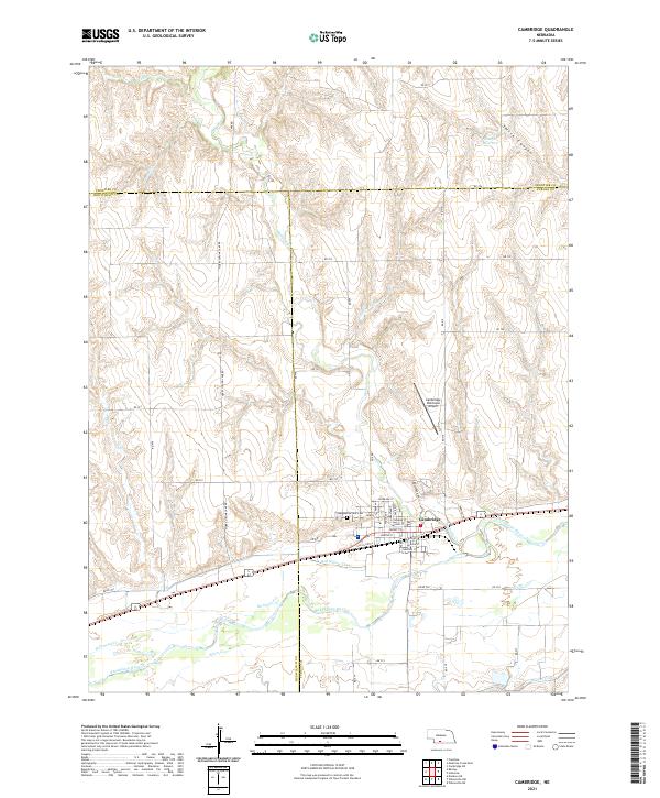 Cambridge, NE — USGS 7.5-minute topo (2021)