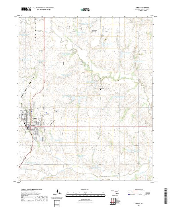 Cordell, OK — USGS 7.5-minute topo (2022)