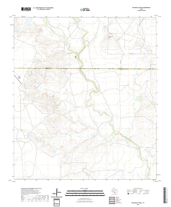 Peloncillo Peak, TX — USGS 7.5-minute topo (2022)