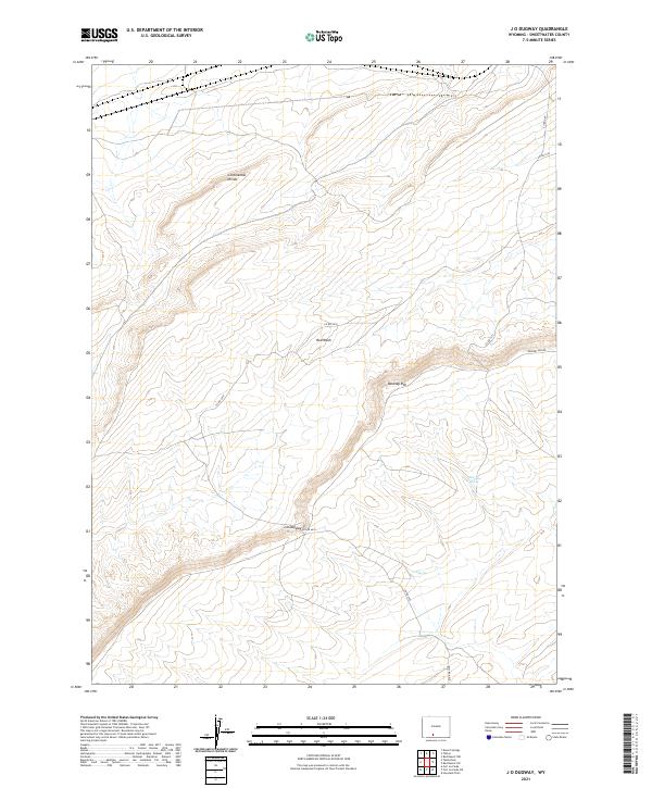 J O Dugway, WY — USGS 7.5-minute topo (2021)
