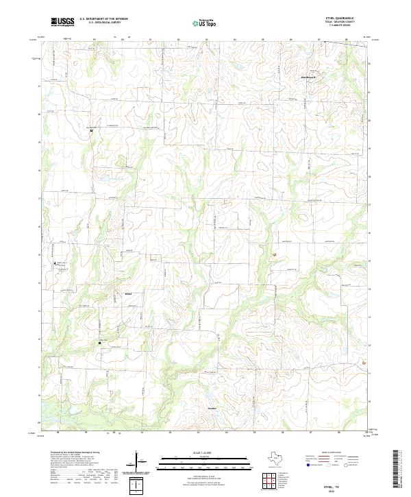 Ethel, TX — USGS 7.5-minute topo (2022)