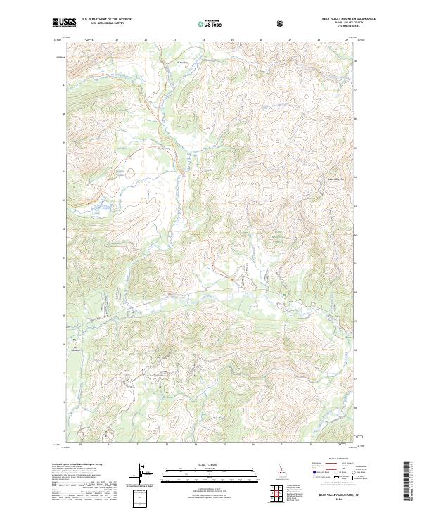 Bear Valley Mountain, ID — USGS 7.5-minute topo (2024)