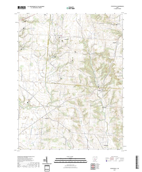 Stoutsville, OH — USGS 7.5-minute topo (2023)