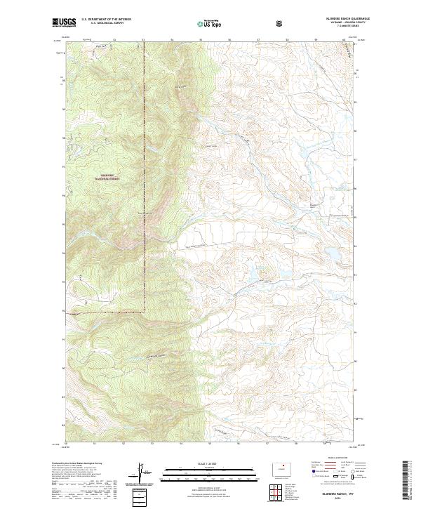 Klondike Ranch, WY — USGS 7.5-minute topo (2021)
