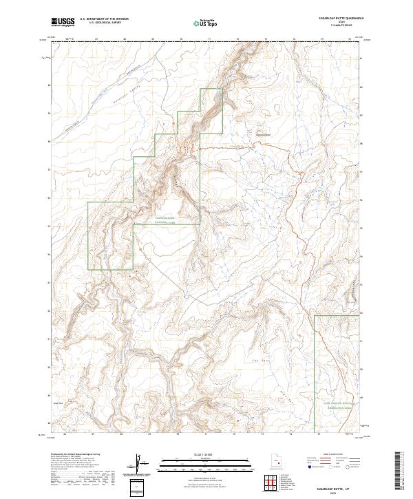 Sugarloaf Butte, UT — USGS 7.5-minute topo (2023)