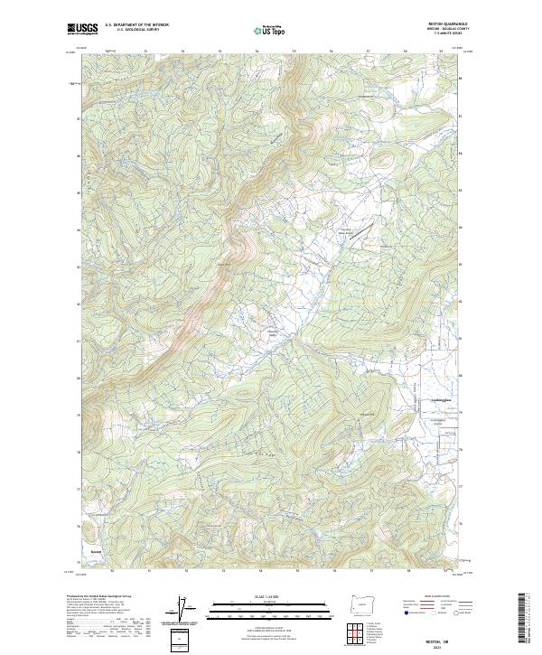Reston, OR — USGS 7.5-minute topo (2023)