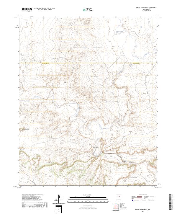 Pedro Miguel Peak, NM — USGS 7.5-minute topo (2023)