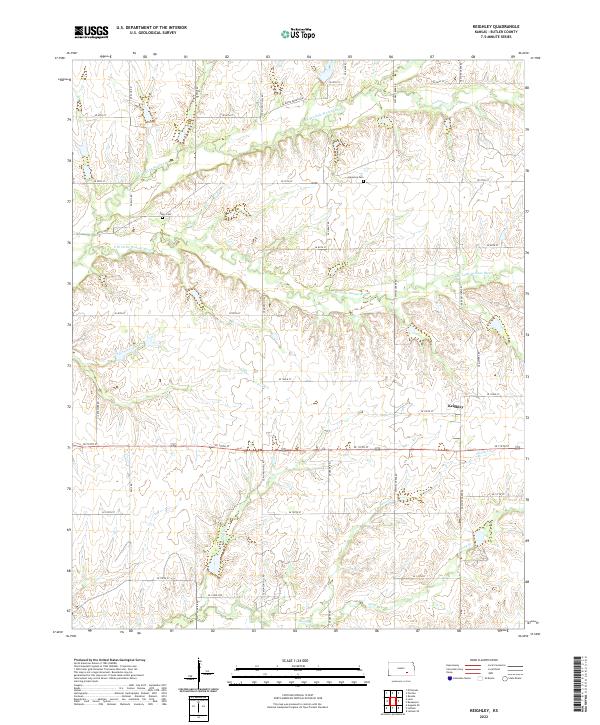Keighley, KS — USGS 7.5-minute topo (2022)