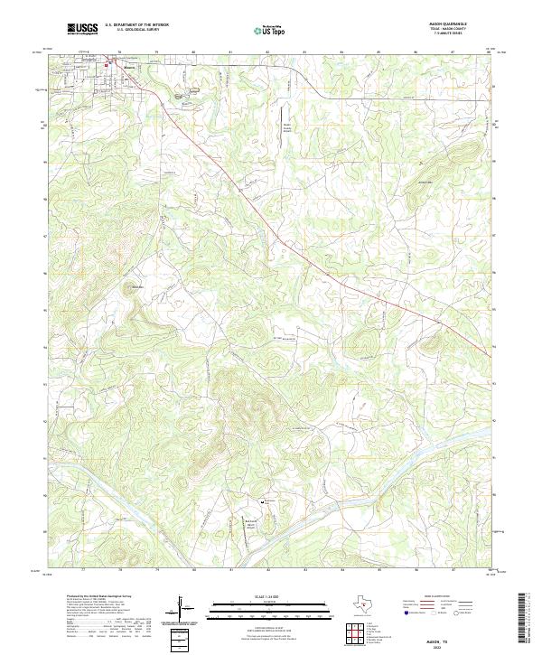 Mason, TX — USGS 7.5-minute topo (2022)