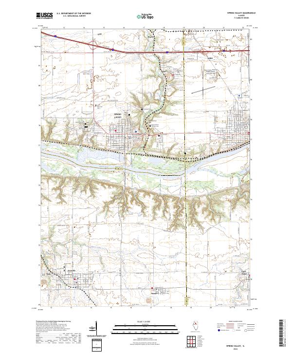 Spring Valley, IL — USGS 7.5-minute topo (2024)