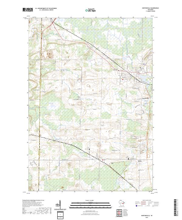 Hortonville, WI — USGS 7.5-minute topo (2023)