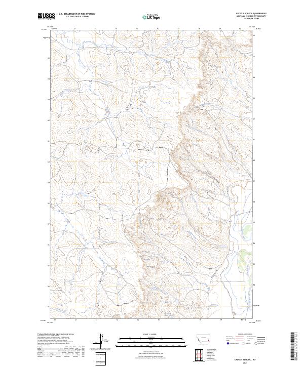 Cross S School, MT — USGS 7.5-minute topo (2024)