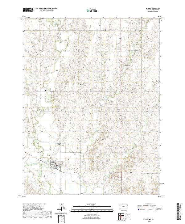Gaylord, KS — USGS 7.5-minute topo (2022)