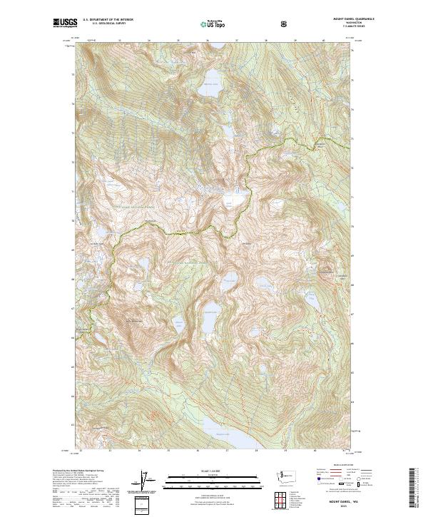 Mount Daniel, WA — USGS 7.5-minute topo (2023)