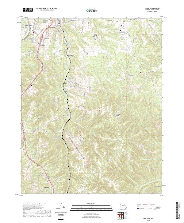 Hollister, MO — USGS 7.5-minute topo (2021)