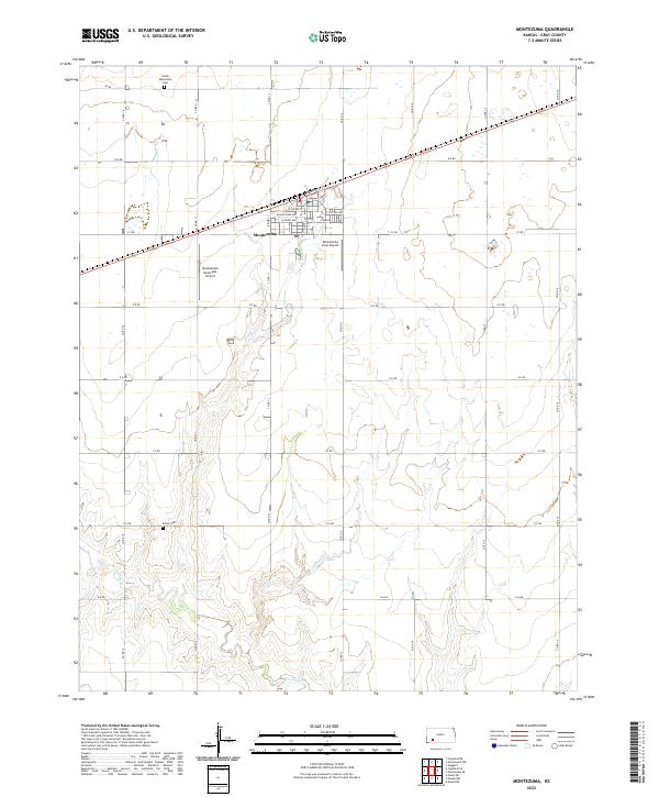 Montezuma, KS — USGS 7.5-minute topo (2022)