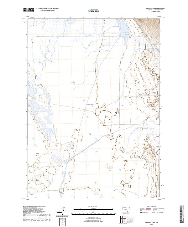 Garrison Lake, OR — USGS 7.5-minute topo (2024)
