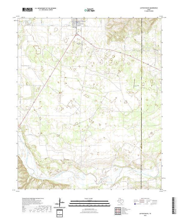 Jayton South, TX — USGS 7.5-minute topo (2022)
