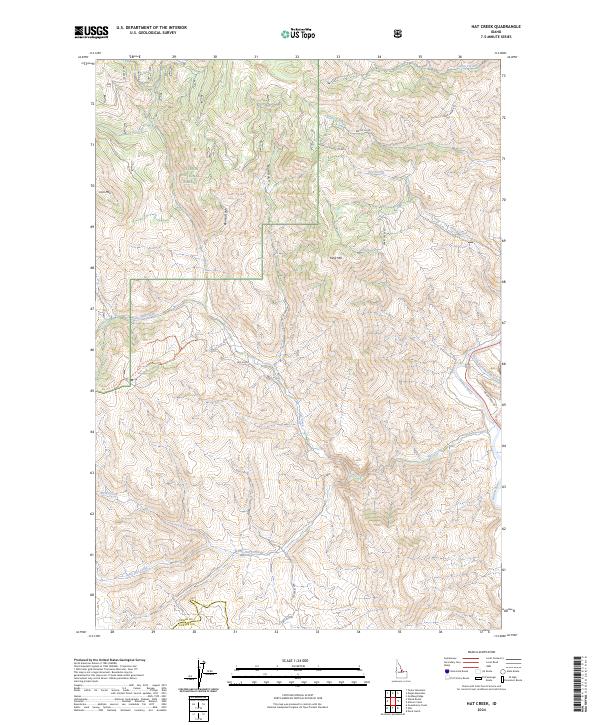 Hat Creek, ID — USGS 7.5-minute topo (2024)