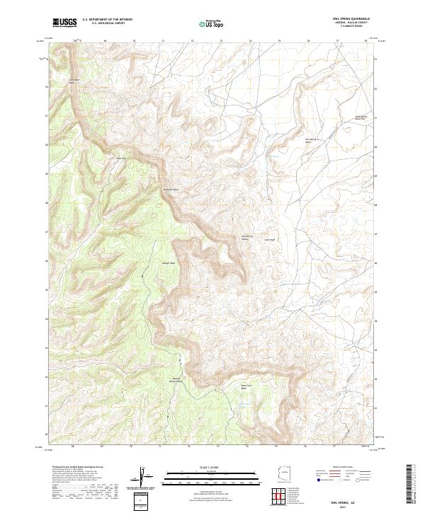 Owl Spring, AZ — USGS 7.5-minute topo (2021)