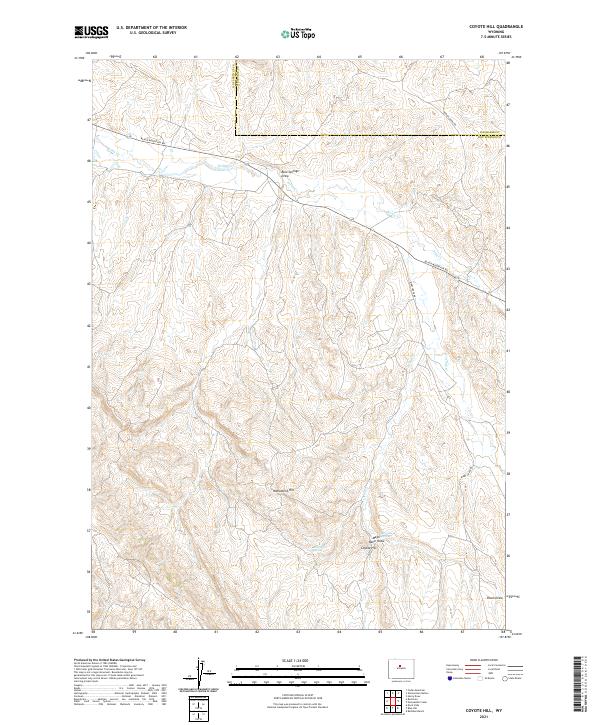 Coyote Hill, WY — USGS 7.5-minute topo (2021)