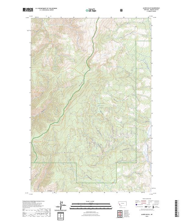 Alder Gulch, MT — USGS 7.5-minute topo (2024)