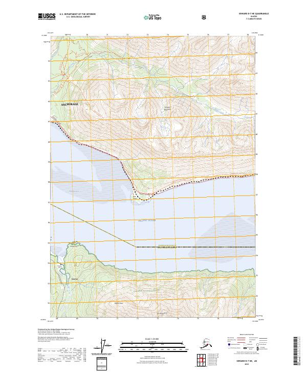 Seward D-7 NE, AK — USGS 7.5-minute topo (2023)