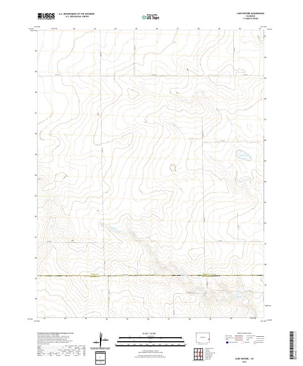Lake Devore, CO — USGS 7.5-minute topo (2022)