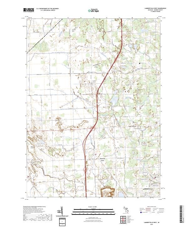 Lambertville West, MI — USGS 7.5-minute topo (2023)