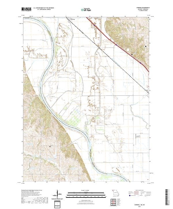 Corning, MO-NE — USGS 7.5-minute topo (2021)