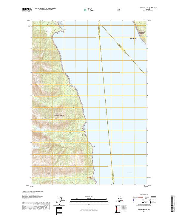 Juneau B-4 NE, AK — USGS 7.5-minute topo (2021)