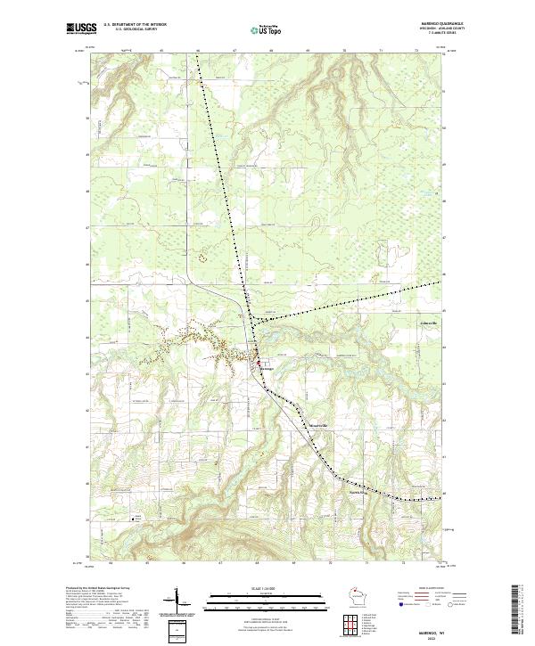 Marengo, WI — USGS 7.5-minute topo (2022)
