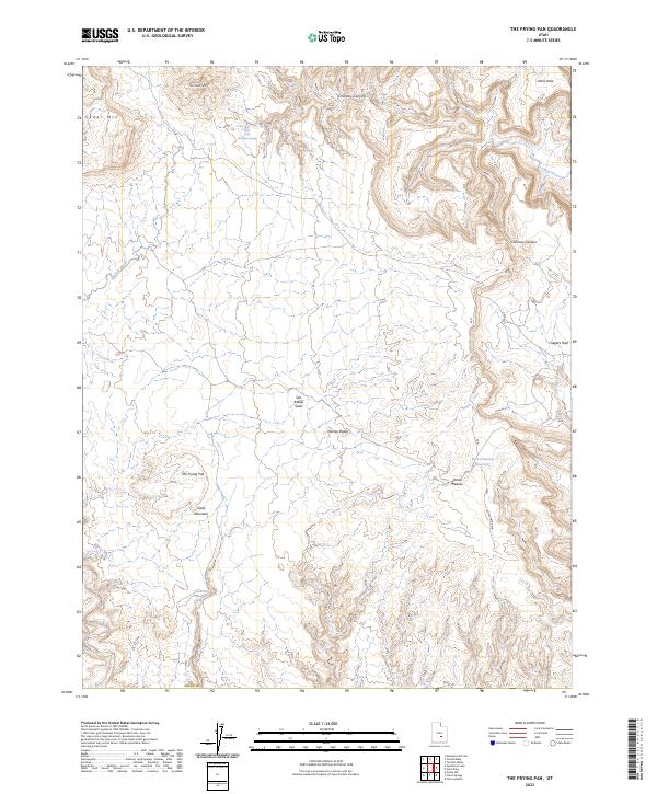 The Frying Pan, UT — USGS 7.5-minute topo (2023)
