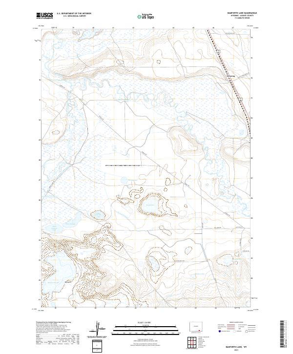 Bamforth Lake, WY — USGS 7.5-minute topo (2021)
