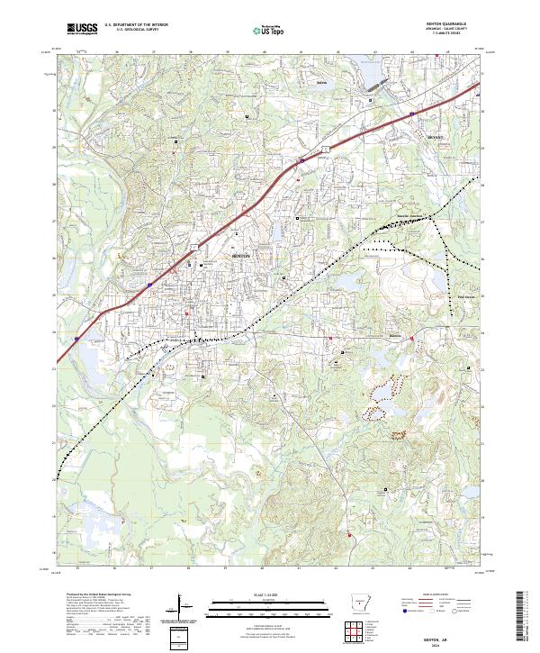 Benton, AR — USGS 7.5-minute topo (2024)